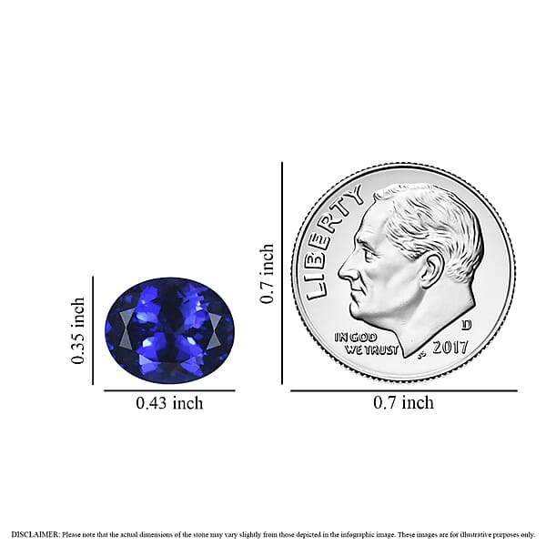 Shop Lc AAAA Tanzanite (Ovl 11x9 Mm) 3.70 Ctw