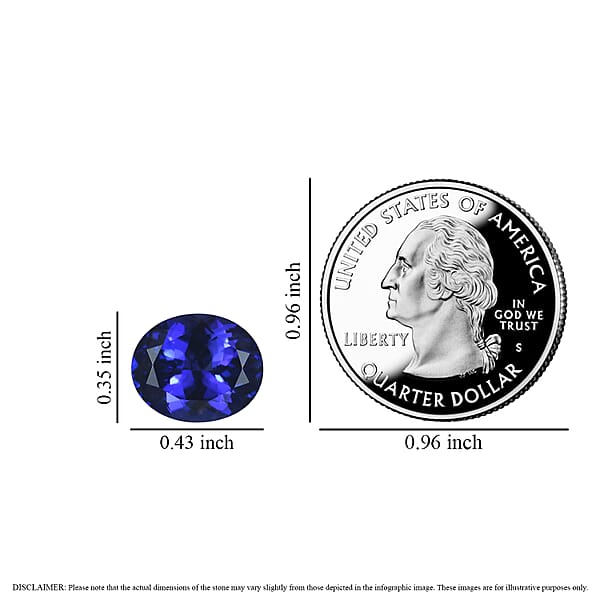 Shop Lc AAAA Tanzanite (Ovl 11x9 Mm) 3.70 Ctw