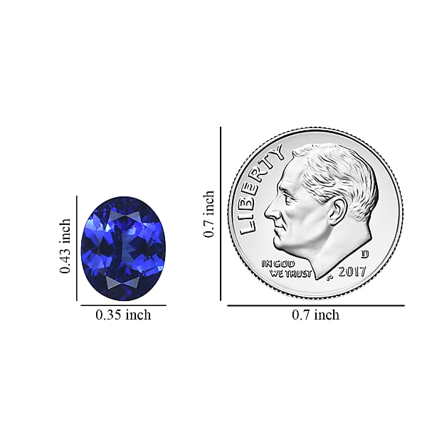 Shop Lc AAAA Tanzanite (Ovl 11x9 Mm) 4.00 Ctw