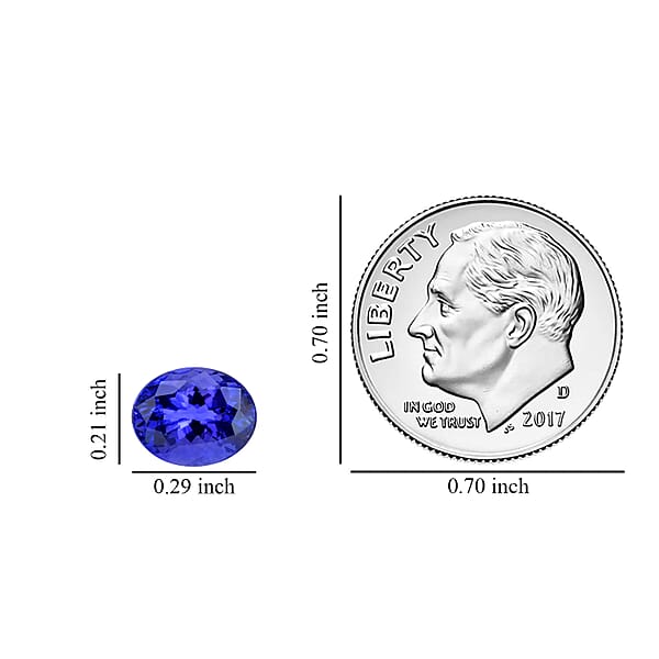 Shop Lc AAAA Tanzanite (Ovl 7.5x5.5 Mm) 1.00 Ctw
