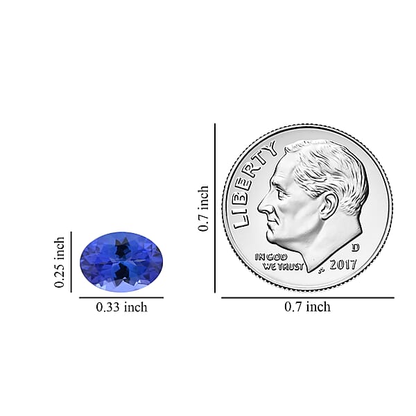 Shop Lc AAAA Tanzanite (Ovl 8.5x6.5 Mm) 1.50 Ctw