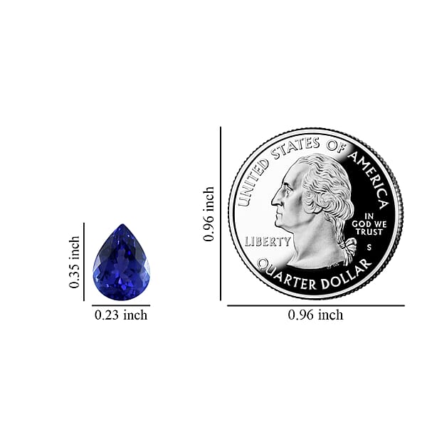 Shop Lc AAAA Tanzanite (Pear 9x6 Mm) 1.20 Ctw