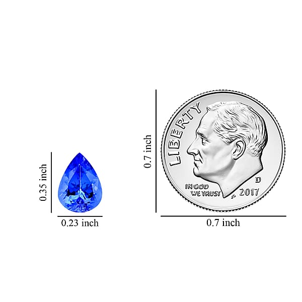 Shop Lc AAAA Tanzanite (Pear 9x6 Mm) 1.60 Ctw