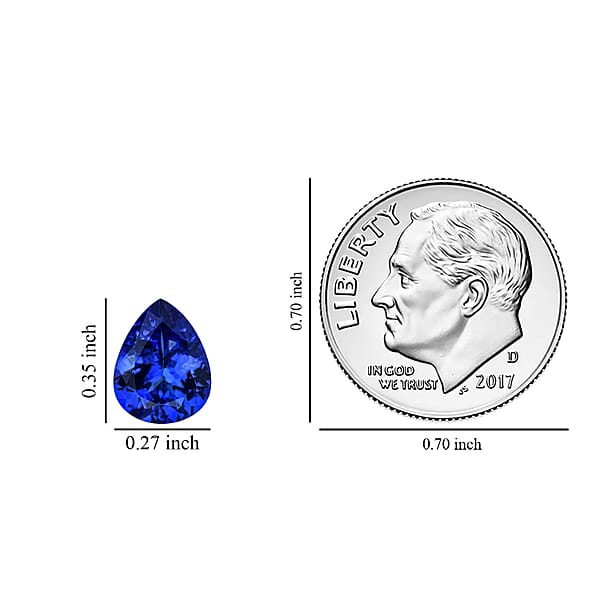 Shop Lc AAAA Tanzanite (Pear 9x7 Mm) 1.60 Ctw