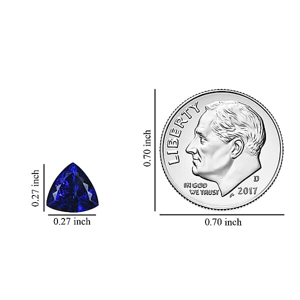 Shop Lc AAAA Tanzanite (Trl 7 Mm) 1.00 Ctw