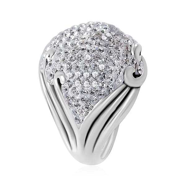 Shop Lc Austrian Crystal Ring In Sterling Silver