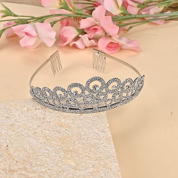 Shop Lc Austrian Crystal Tiara In Silvertone