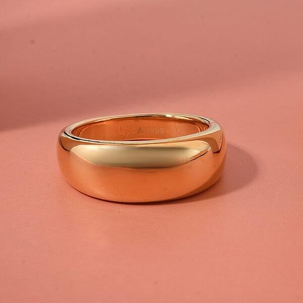 Shop Lc Band Ring In 24K Yellow Gold 1.48 Grams