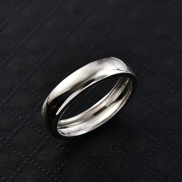 Shop Lc Band Ring In 950 Palladium 3.34 Grams