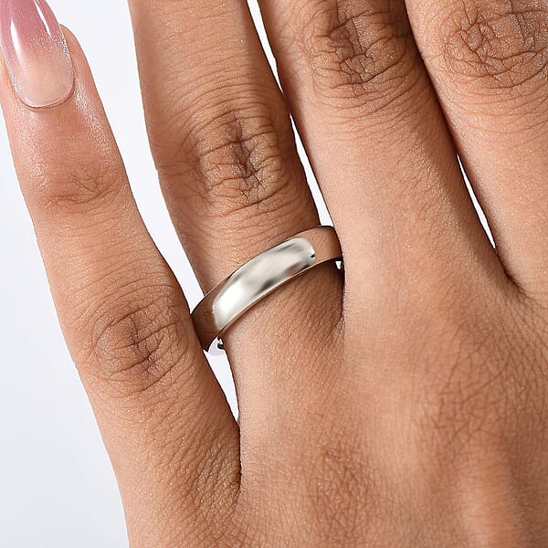Shop Lc Band Ring In 950 Palladium 3.34 Grams