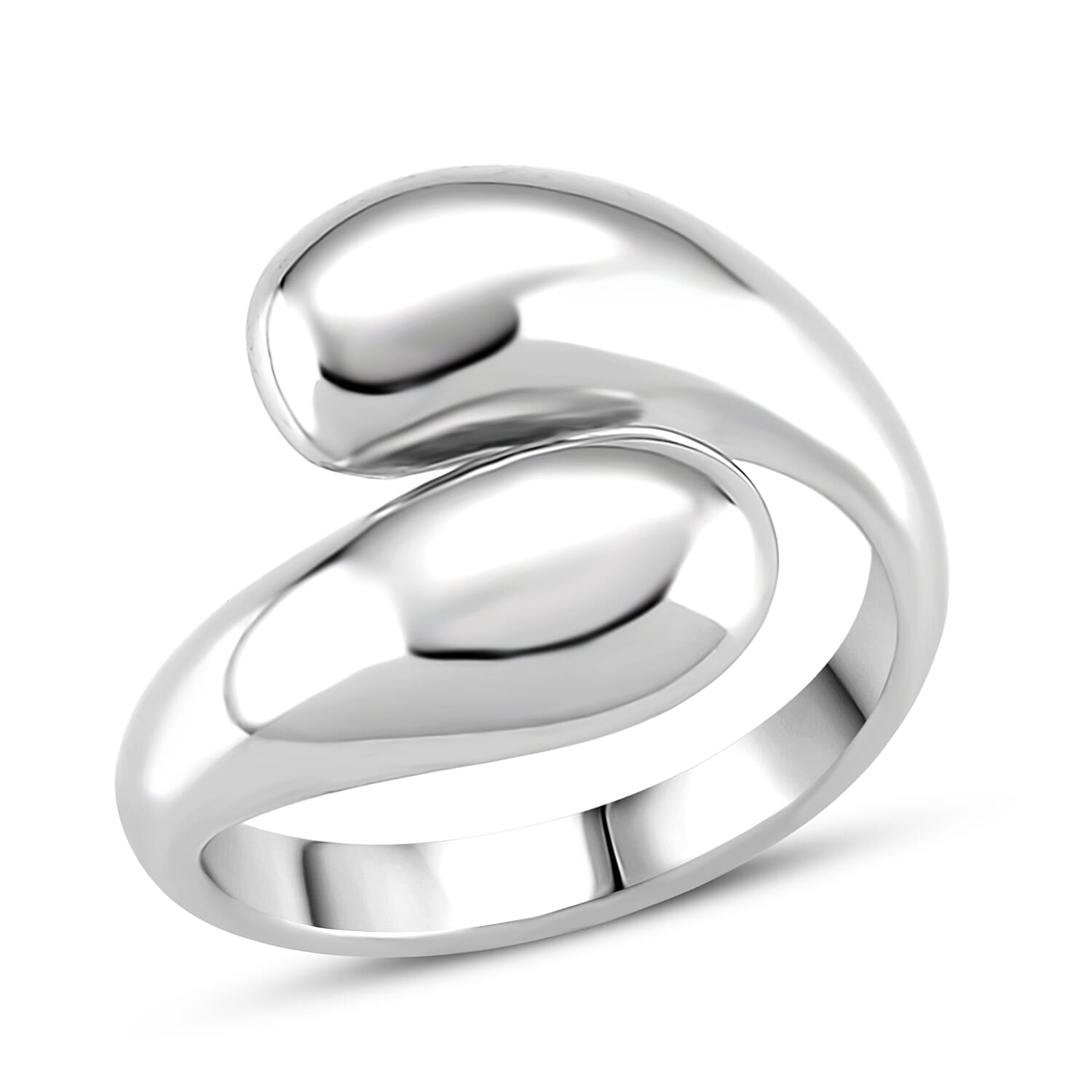shop lc Bypass Ring in Stainless Steel