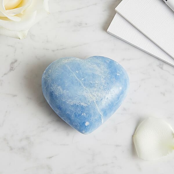 Shop Lc Calcite Blue Heart Shape -Medium 769ctw