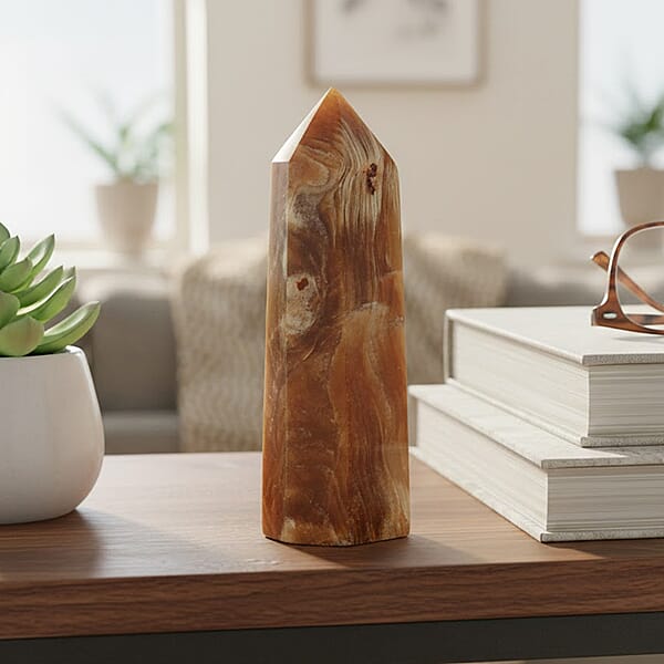 Shop Lc Calcite Brown Prism Tower -Medium 417ctw