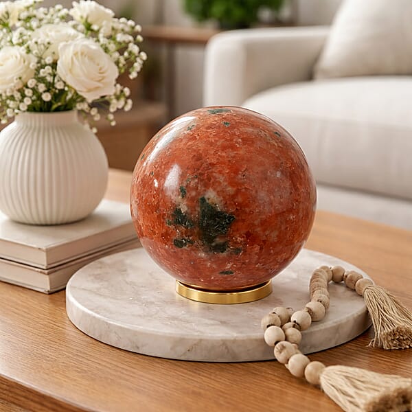 Shop Lc Calcite Orange Sphere (Ball) -Small 996ctw