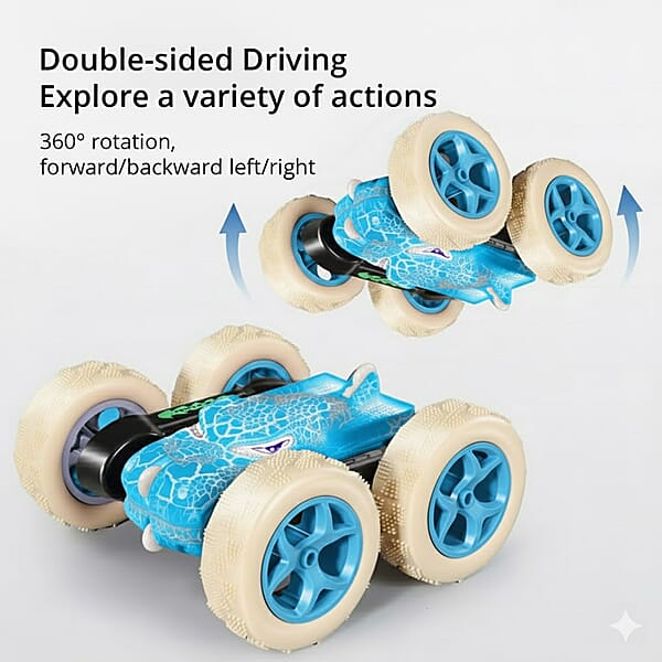 Shop Lc Closeout Blue Dinosaur Stunt Cars