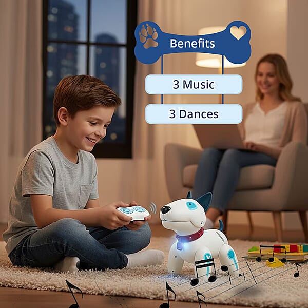 Shop Lc Closeout White And Blue Dog Robot