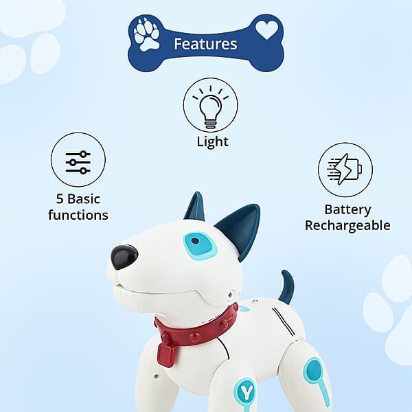 Shop Lc Closeout White And Blue Dog Robot