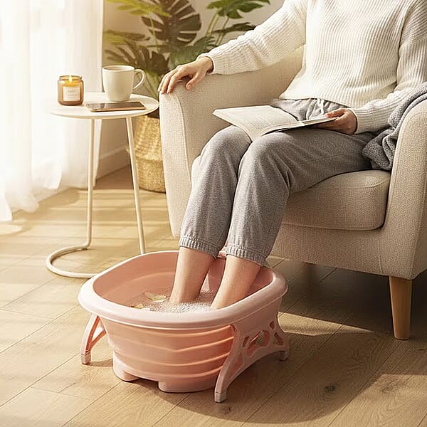 Shop Lc Collapsible Foot Bath Massager - Pink