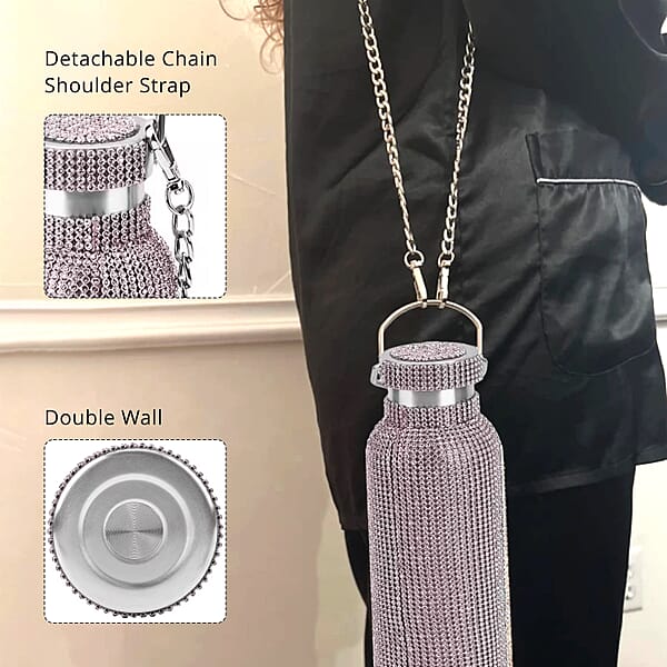Shop Lc Crystal Double Walled Steel Water Bottle