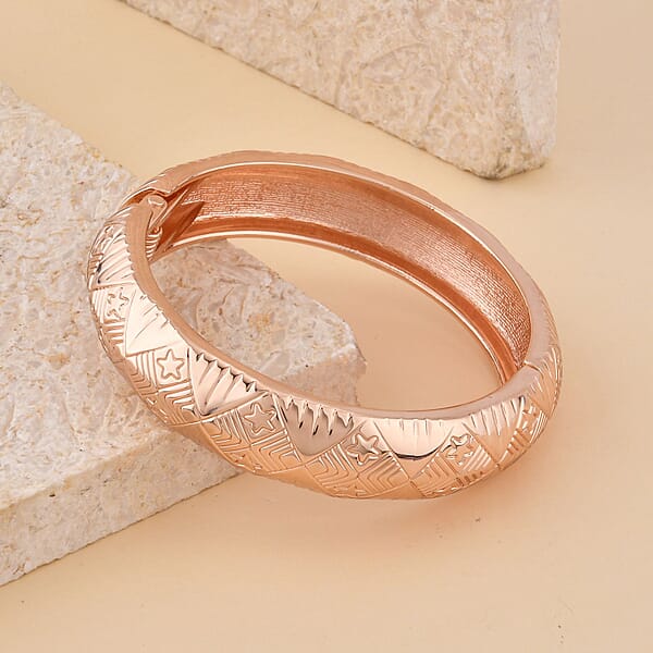 Shop Lc Dome Bangle Bracelet In Rosetone (7.00 In)