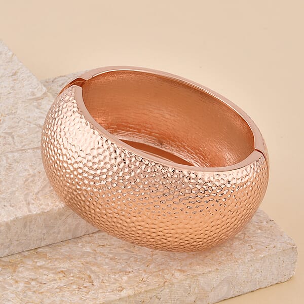 Shop Lc Dome Bangle Bracelet In Rosetone (7.00 In)
