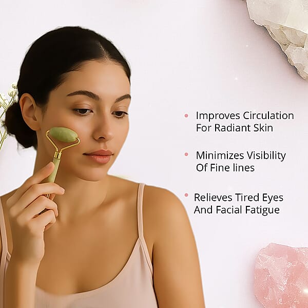 Shop Lc Green Aventurine Eye Mask With Face Roller