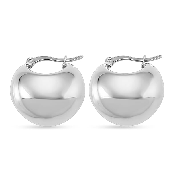 Shop Lc Hoop Earrings In Stainless Steel