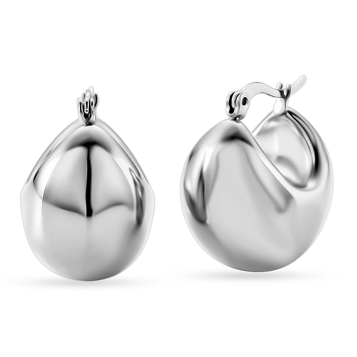 shop lc Hoop Earrings in Stainless Steel