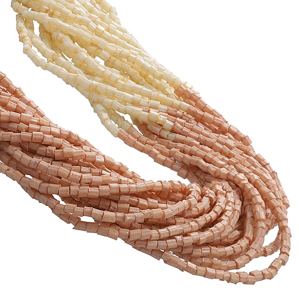 Shop Lc Ivory Glass Seed Beaded Necklace 22 Inches