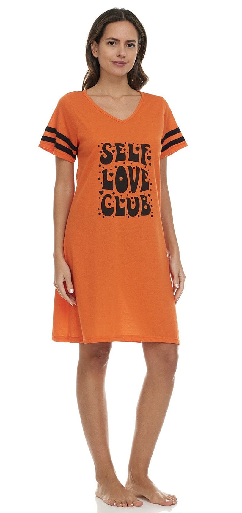 shop lc Lati Fashions Orange Sleep Shirt - 2X