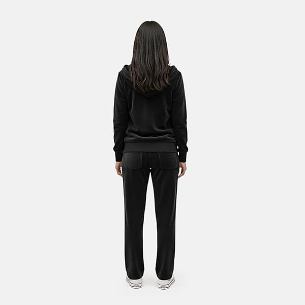 Shop Lc LEEHANTON Ladies Black Velour Track Suit - L