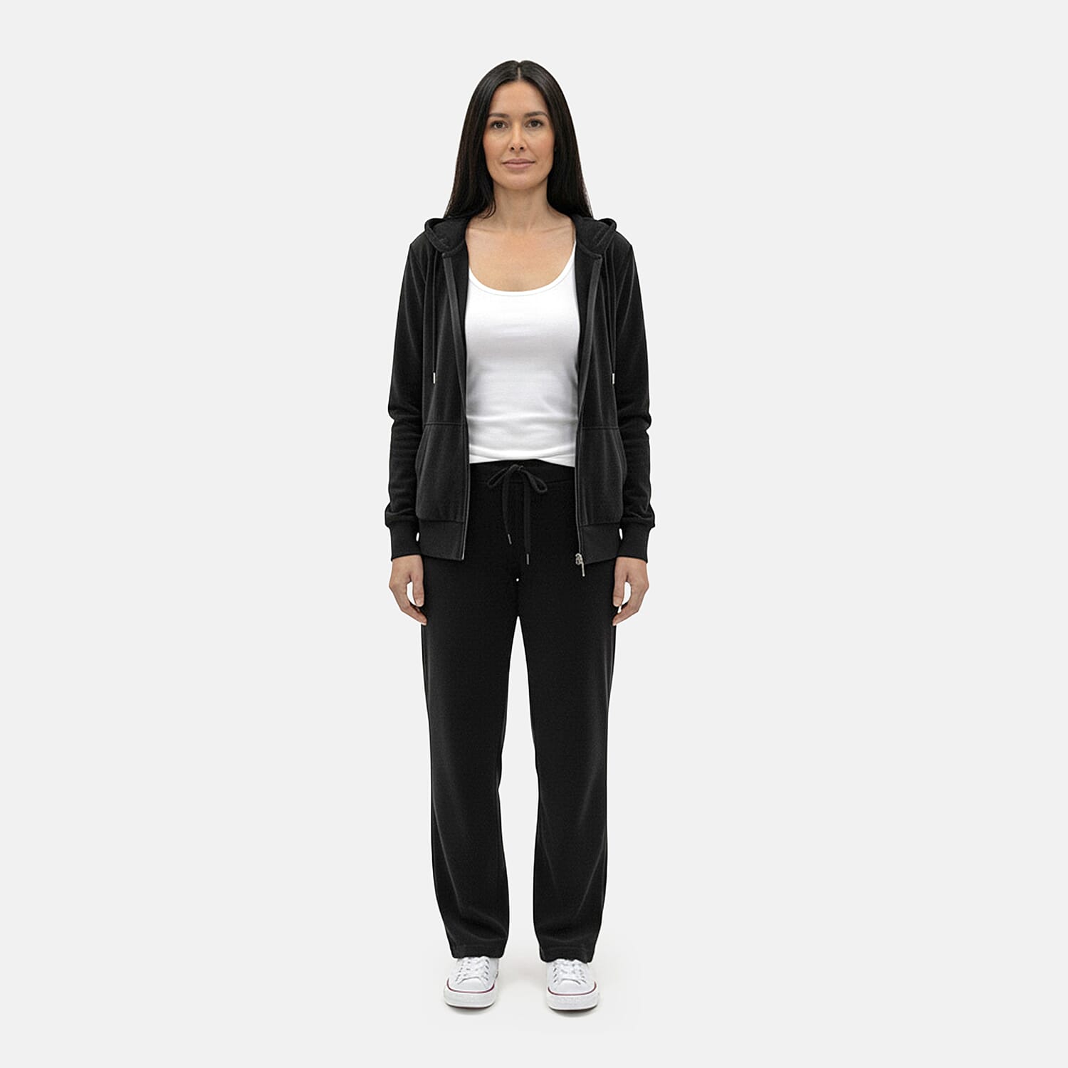 shop lc LEEHANTON Ladies Black Velour Track Suit - L