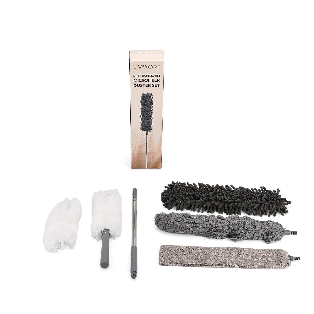 shop lc Livmore 5 in 1 Extendable Duster Set - Gray