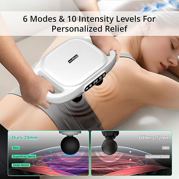 Shop Lc Livmore 6pcs Head Fascia Gun - White