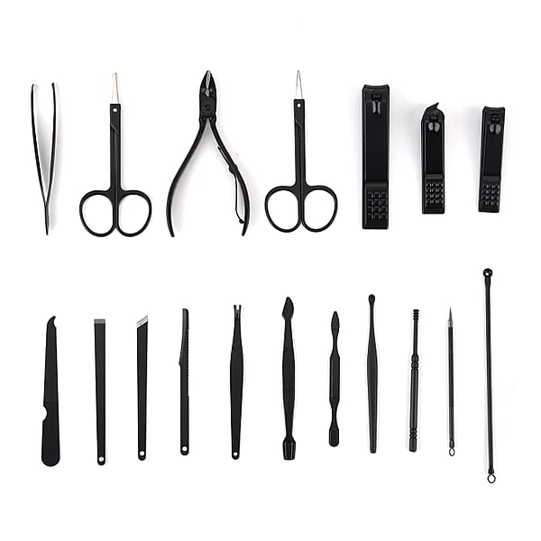 Shop Lc Livmore Black 18 Piece Manicure Set