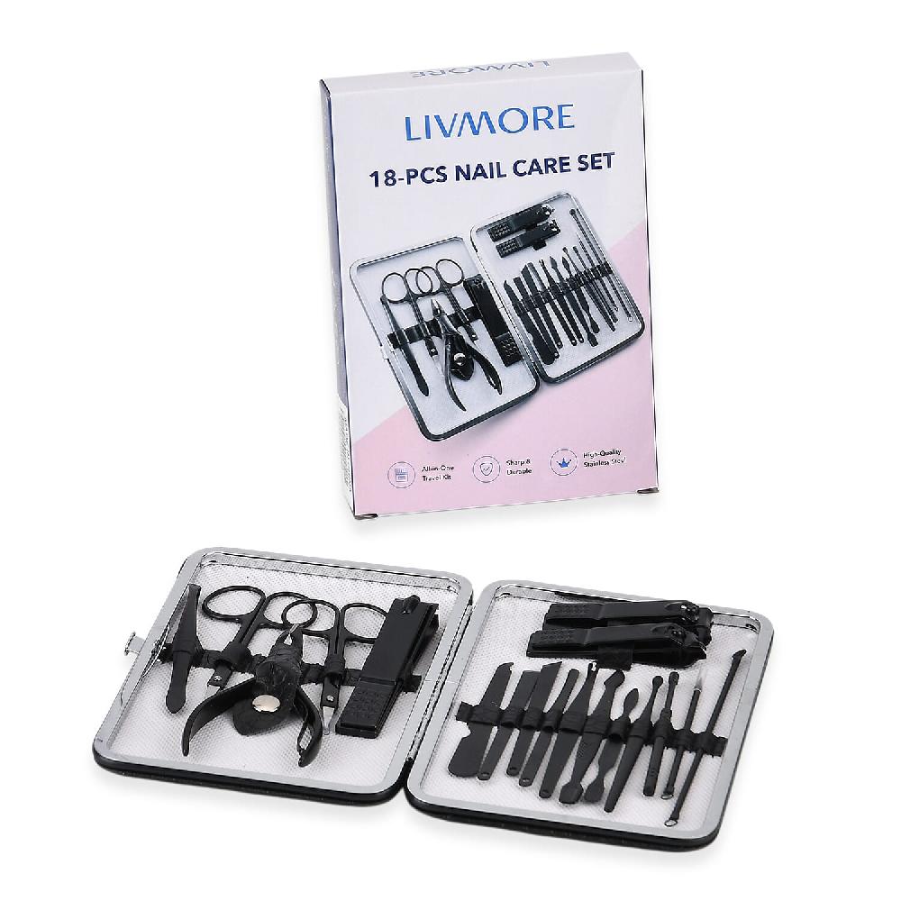shop lc Livmore Black 18 Piece Manicure Set