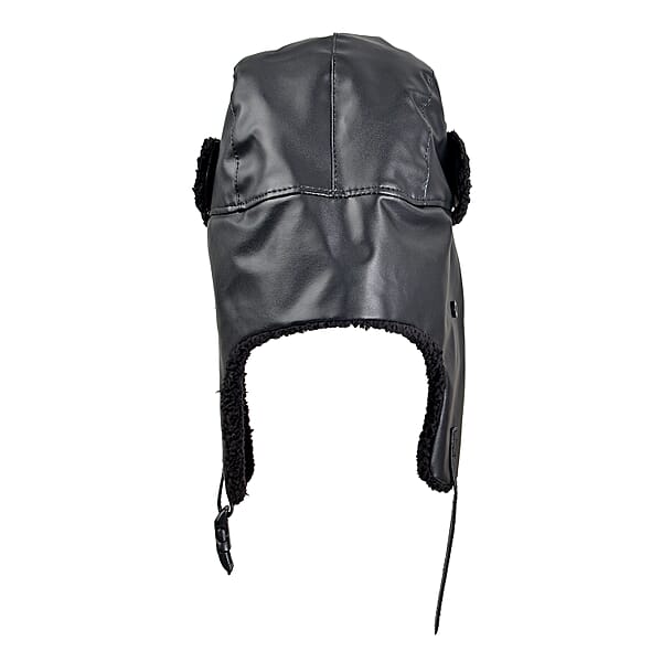 Shop Lc Livmore Black Faux Leather Trapper Hat