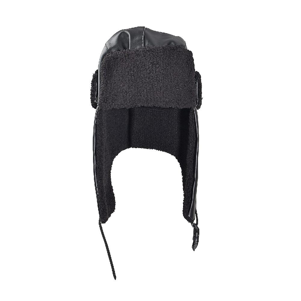 shop lc Livmore Black Faux Leather Trapper Hat