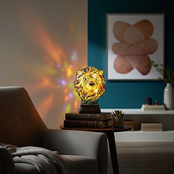 Shop Lc Livmore Resin Lion Shaped Multicolor Light