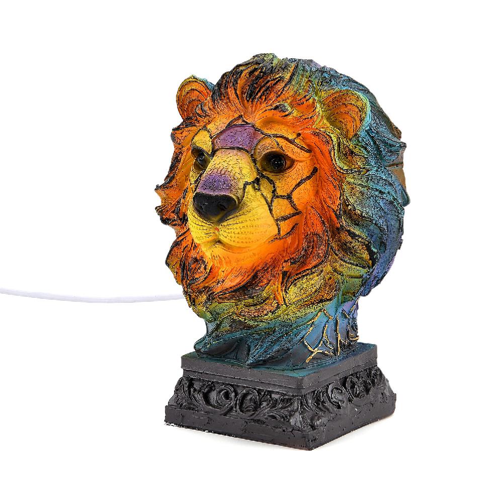 shop lc Livmore Resin Lion Shaped Multicolor Light