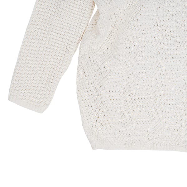 Shop Lc LOVE RYAN White Knitted Chenille Sweater - S