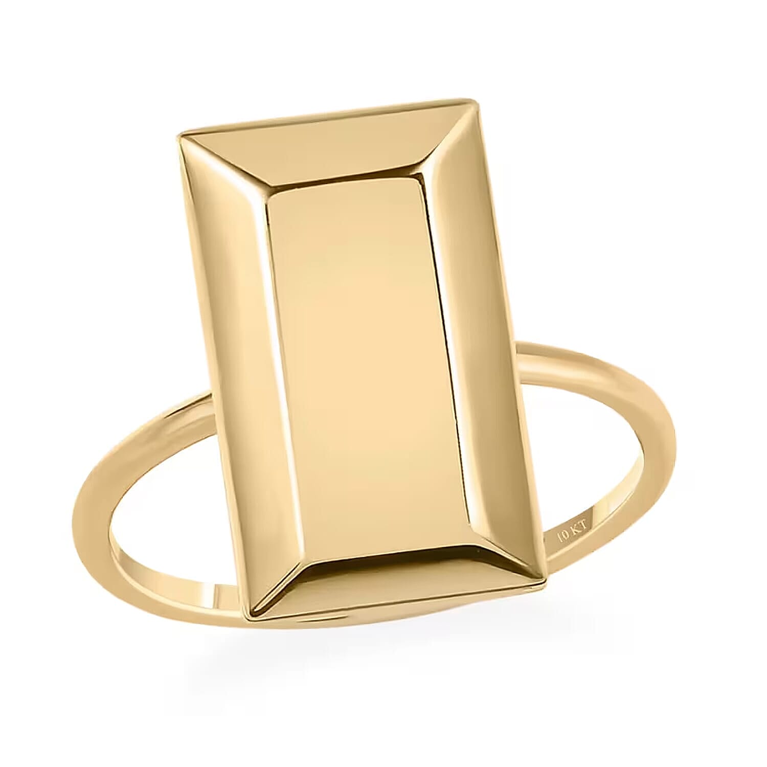 shop lc Luxoro 10K Yellow Gold Bar Ring 1.90 Grams