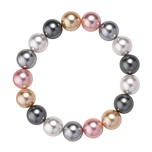 Shop Lc Multi Color Shell Pearl Stretch Bracelet