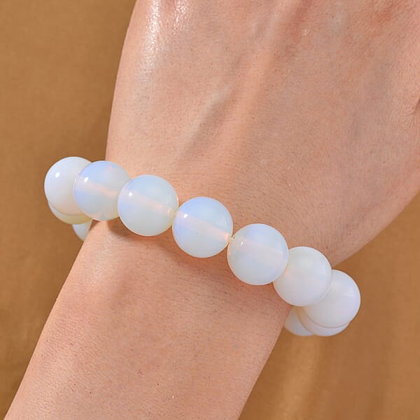 Shop Lc Opalite 250.00 Ctw Beaded Stretch Bracelet
