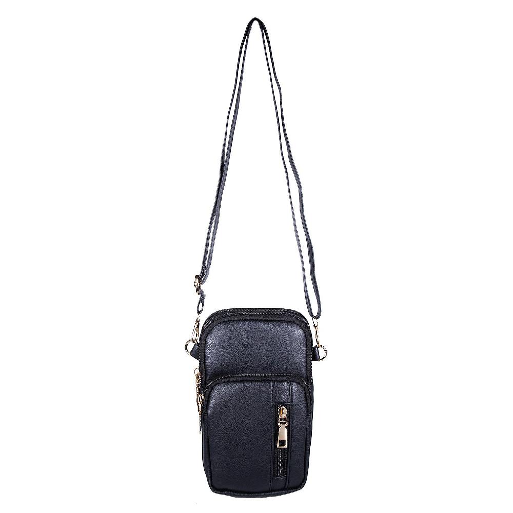 shop lc Passage Black Faux Leather Mini Sling Bag