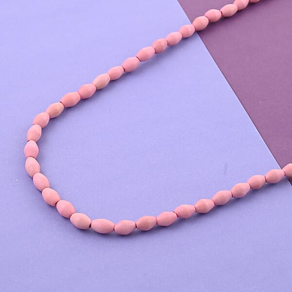 Shop Lc Pink Wooden Beaded Rope Necklace 38 Inches