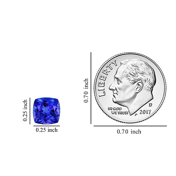 Shop Lc Premium Tanzanite (Cush 6.5 Mm) 1.20 Ctw