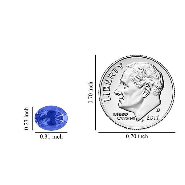 Shop Lc Premium Tanzanite (Ovl 8x6 Mm) 1.20 Ctw