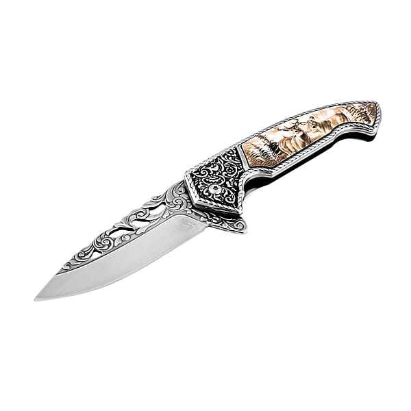 Shop Lc RITE EDGE Deer Folding Knife With Gift Box