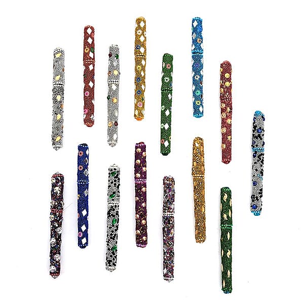 Shop Lc Set Of 15 Multi Color Beaded Pen